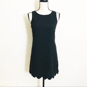 Monteau Scalloped Hem Sleeveless Dress Size XS Black Career